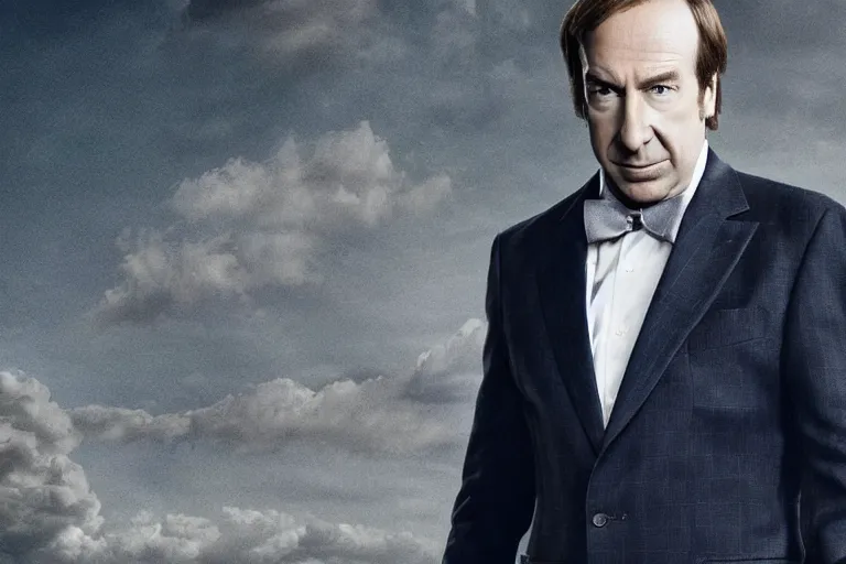 Prompt: photo of saul goodman after defeating the demon king