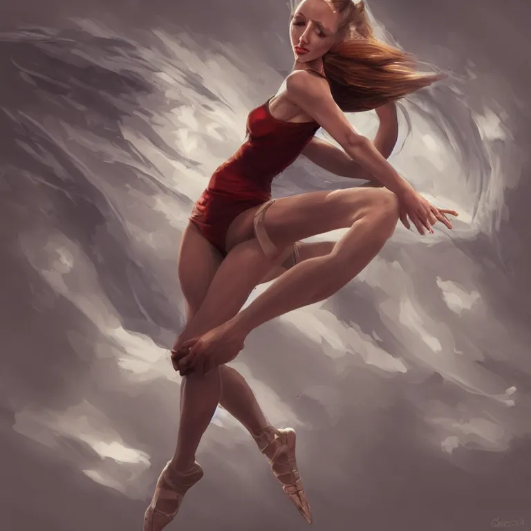 Image similar to dancer in the wind by christopher balaskasand artgerm, retrofuturism, trending on artstation