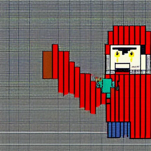Prompt: Red Mage Statscowski (8-Bit Theater), pixel art