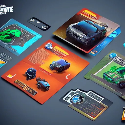 Image similar to car engine, car parts concept, card, comic page, realistic fortnite, ui card, Octane render, pixel art