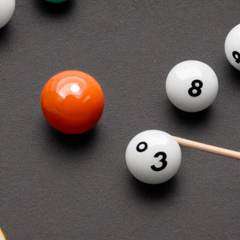 Image similar to close up shot of an 8 ball pool billiards photo 3 5 mm 4 k depth of field