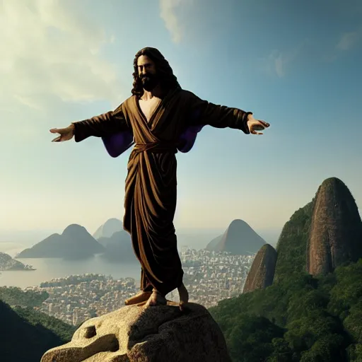 A statue of Jesus climbed up a hill in Brazil just to T-pose :  r/PewdiepieSubmissions