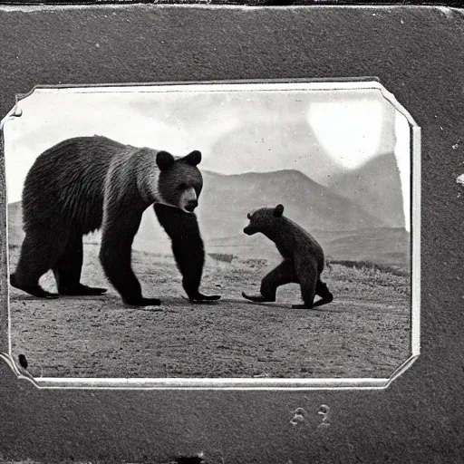 Image similar to the earliest known photograph of the bear helping hand, Colorado 1929