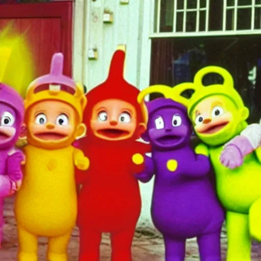 Prompt: Meme!!!! Teletubbies