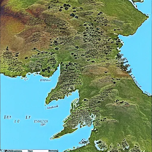 Image similar to map of middle earth satellite image