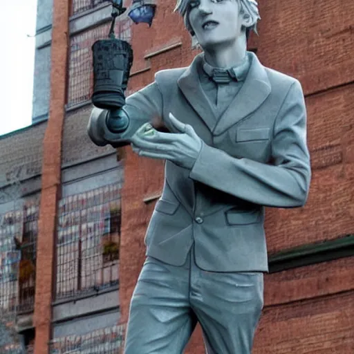 Image similar to statue of xqc