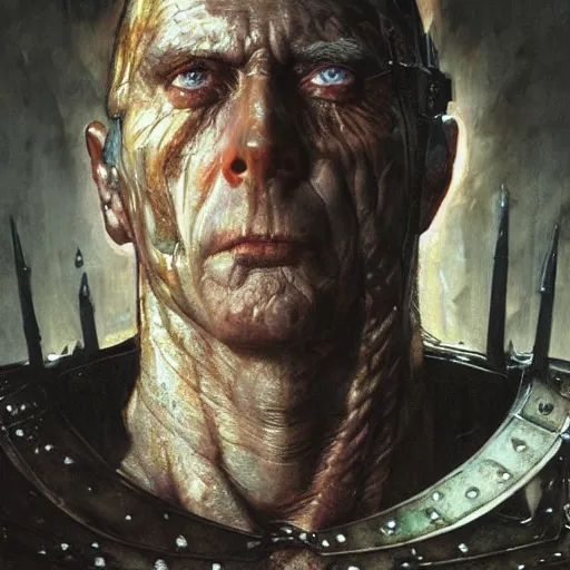 Image similar to dark souls knight, realistic closeup portrait art by norman rockwell and donato giancola and greg rutkowski