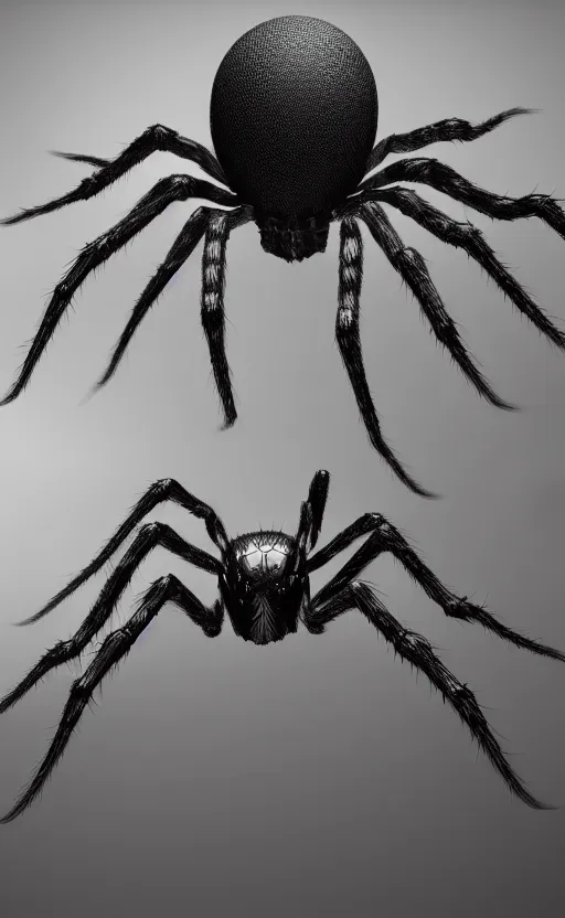 Prompt: gigantic spider, dark, horror, creepy, hd render, highly detailed, realistic, digital art