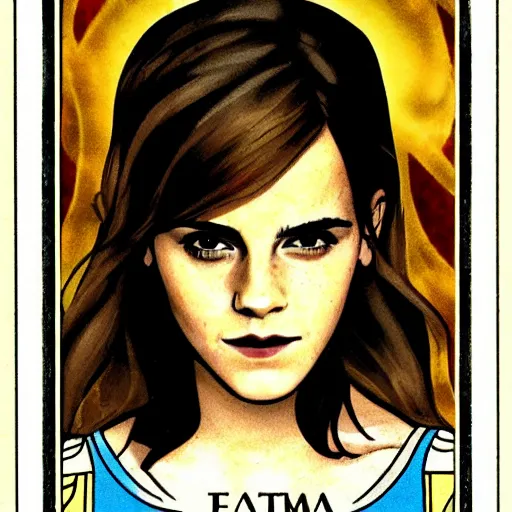 Prompt: Tarot card of Emma Watson