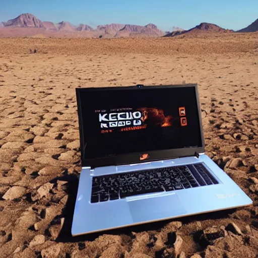 Image similar to Gaming Laptop in desert