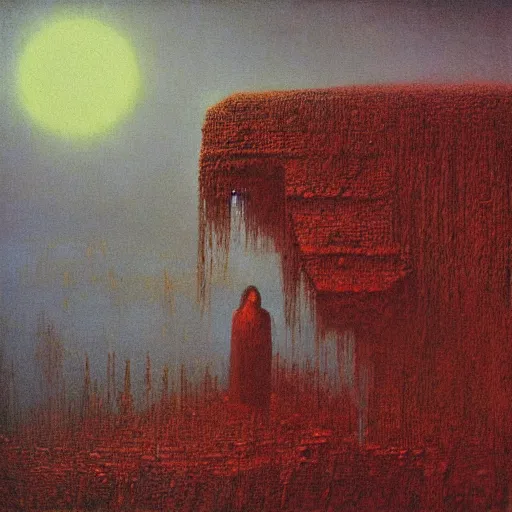 Image similar to ' a cab'an album cover by beksinski