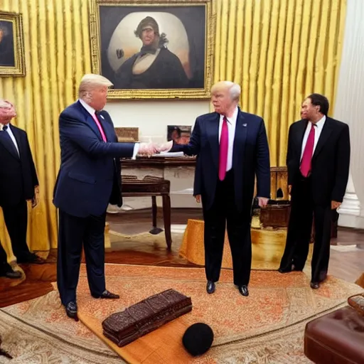 Image similar to photo of donald trump meets beethoven in rome