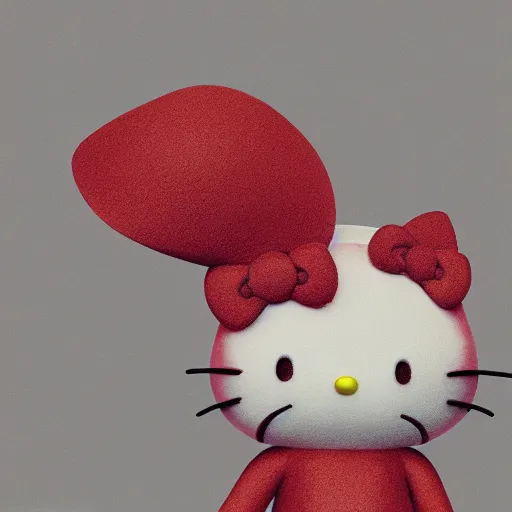 Image similar to Hello Kitty, 8k, octane rendering, blender, studio lighting, artwork by Eric Lacombe,