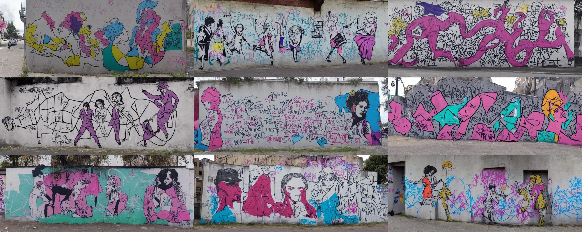 Prompt: feminist street art graffiti inspired by the suffragist movement