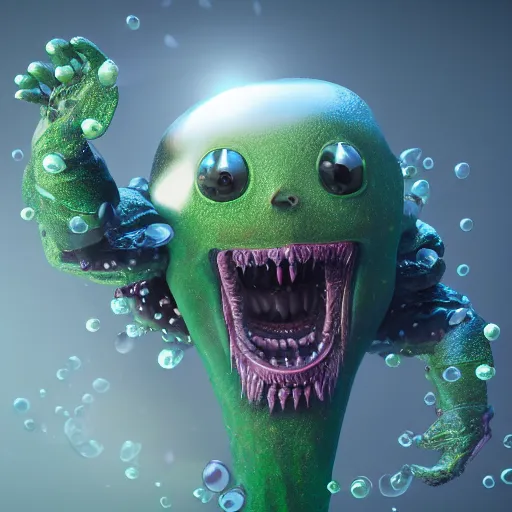 Image similar to jelly monster, ultra realistic, intricate details, highly detailed, photorealistic, octane render, 8 k, unreal engine.