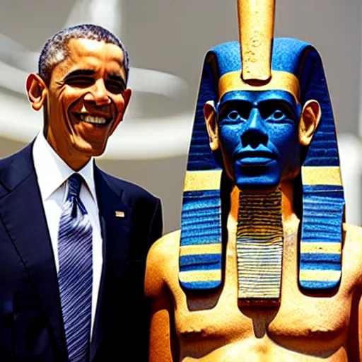 Prompt: barrack obama as an ancient egyptian pharaoh