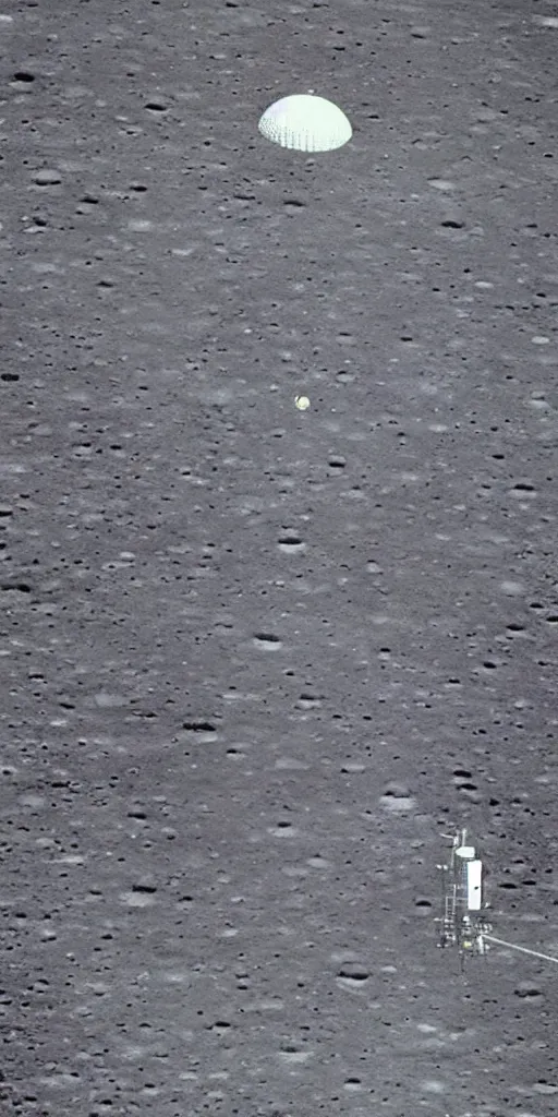 Prompt: chinese astronaut landing on the moon.