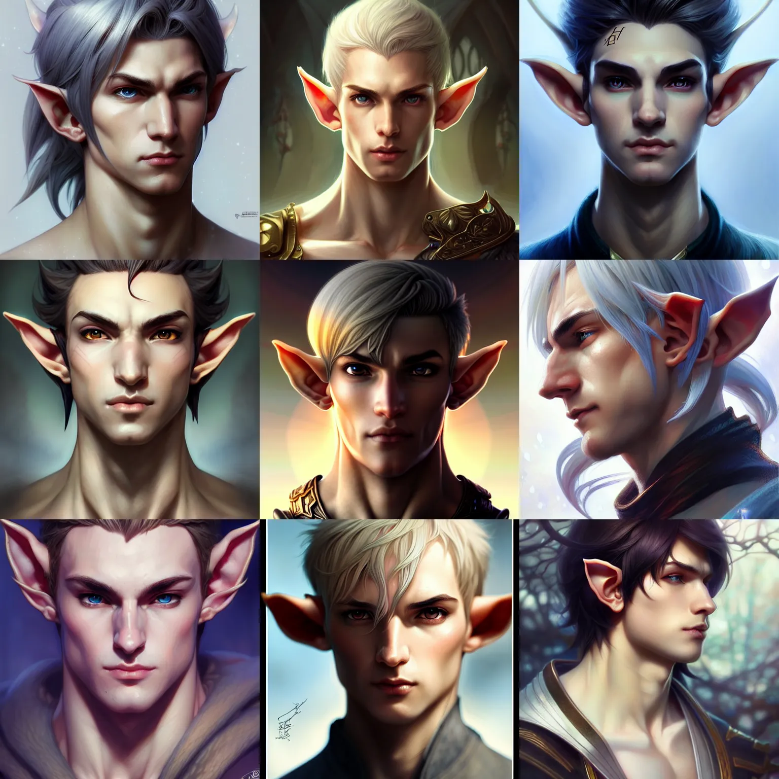 Bohemian Fantasy Magical Boy Anime Style Dungeons and Dragons Character  Portrait  Sun Priest Male elf male Sun theme Priest theme boy  AI  Generated Artwork  NightCafe Creator