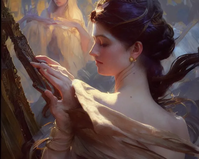 Image similar to photography of anders zorn, deep focus, d & d and mtg, fantasy, intricate, elegant, highly detailed, digital painting, artstation, concept art, matte, sharp focus, illustration, hearthstone, art by artgerm and greg rutkowski and alphonse mucha