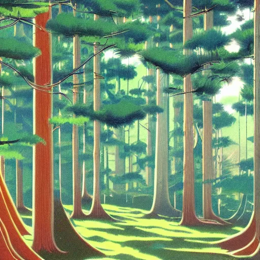 Prompt: forest in the morning light, by Rumiko Takahashi, masterpiece