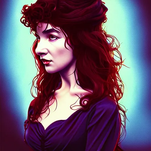 Prompt: richly detailed color illustration young kate bush illustrated by artgerm and mina petrovic and timothy kong and marina federovna. 3 - d shadowing, wuthering heights