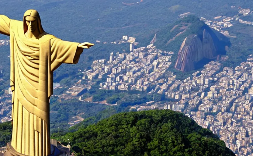 Image similar to christ the redeemer statue dabbing