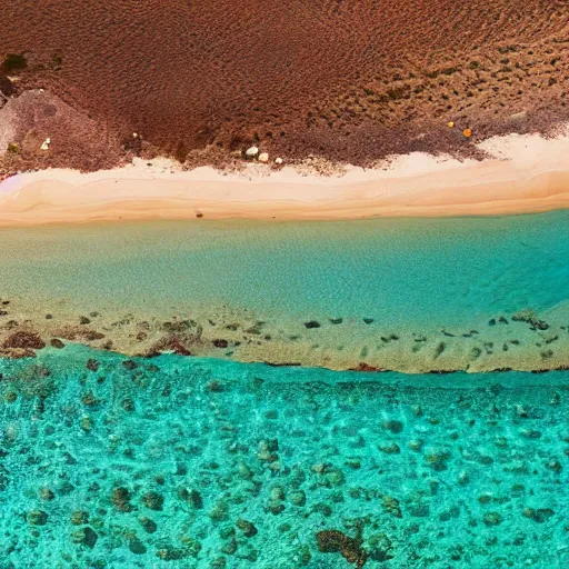 Prompt: beds on Elafonissi Beach in crete, 8k resolution, hyper detailed, professional photograph