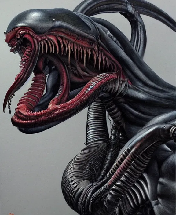 Prompt: xenomorph, art by denys tsiperko and bogdan rezunenko, hyperrealism