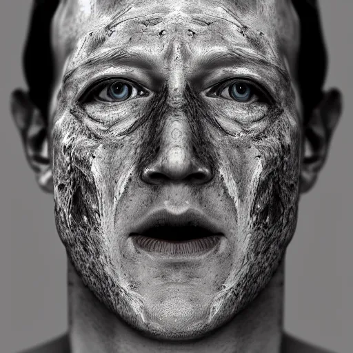 Prompt: mark zuckerberg Horror burned face , digital art , trending on artstation , matte painting , Hyperdetailed , CGSociety