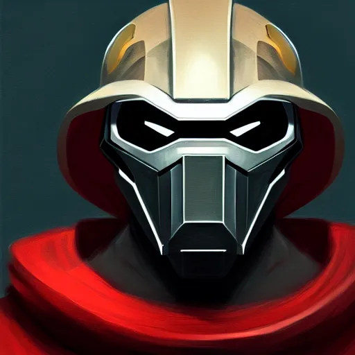 Image similar to portrait of mf doom, highly detailed, digital painting, artstation, concept art, smooth, sharp focus, illustration, by keiroscuro, kenny kong