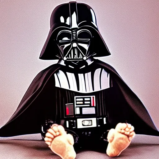 Prompt: photograph of Darth Vader as a baby