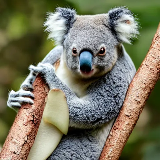 Prompt: koala with fangs