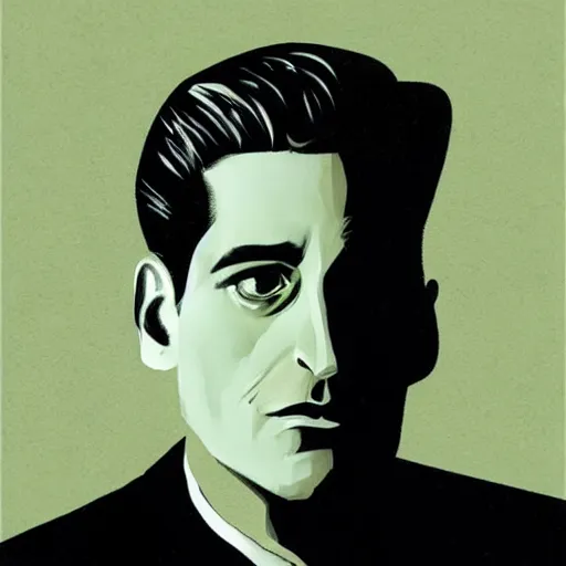 Image similar to dale cooper from twin peaks by dave mckean