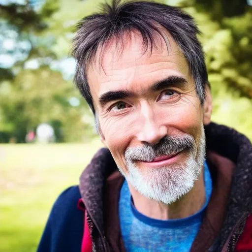 Image similar to dslr photo portrait still of 5 0 year old age 5 0 jacob collier at age 5 0!!!, 8 5 mm f 1. 8