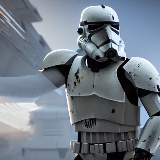 Prompt: epic fan art, intricate digital art of a clone trooper training in a simulation made on kamino, hyperrealist, octane, arnold, physical, cinema 4 d, unreal engine 5, visual effects, cinematic, 8 k uhd, highest resolution, photoshop, after effects