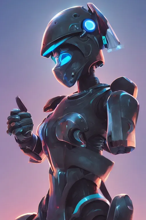 Image similar to epic mask helmet robot ninja portrait stylized as fornite style game design fanart by concept artist gervasio canda, behance hd by jesper ejsing, by rhads, makoto shinkai and lois van baarle, ilya kuvshinov, rossdraws global illumination radiating a glowing aura global illumination ray tracing hdr render in unreal engine 5