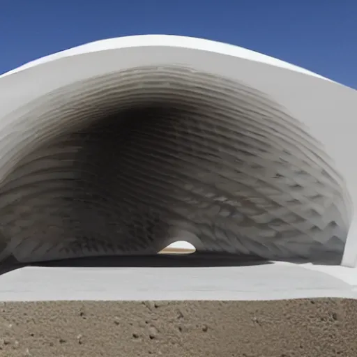 Image similar to 3d printed building, by calatrava