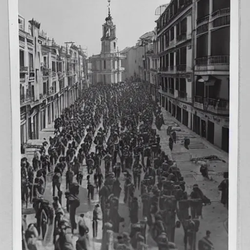 Image similar to A photo of a Madrid from the Spanish Civil War