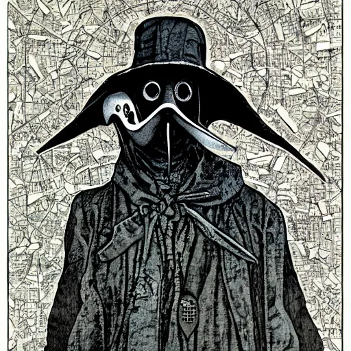 Image similar to plague doctor by ed fairburn