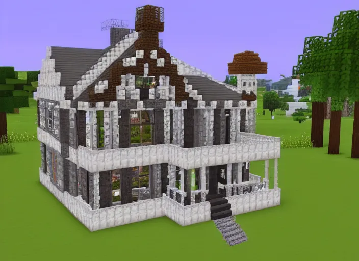 minecraft gothic manor