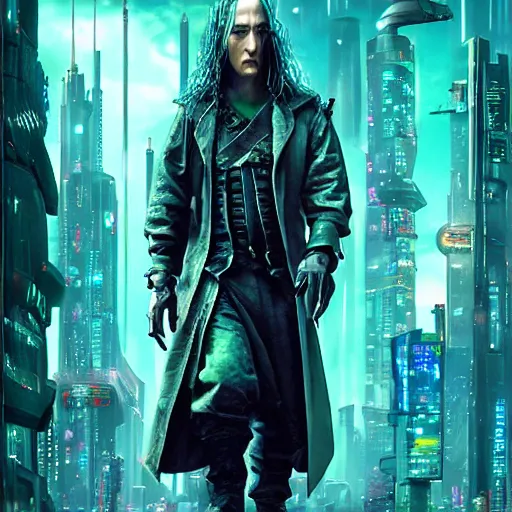 Image similar to Cyberpunk Hobbit