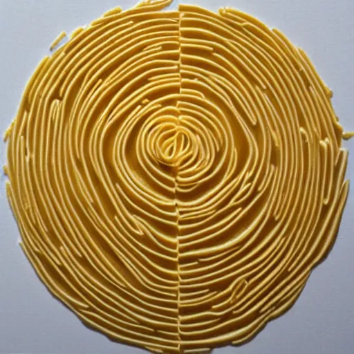 Prompt: the planet jupiter constructed from pasta
