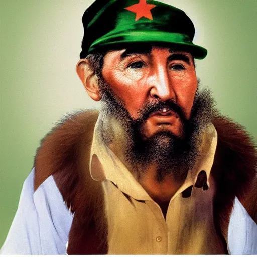 Image similar to Fidel Castro as a Capybara