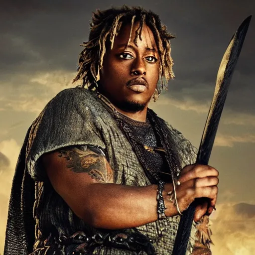 Image similar to juice wrld in Vikings very detailed 4k quality super realistic