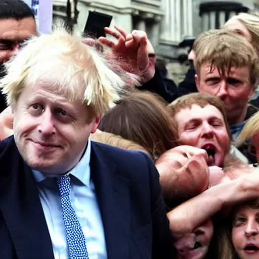 Image similar to boris johnson in a moshpit