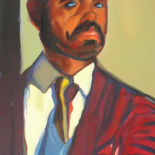 Prompt: painting of a man by Mark Smith