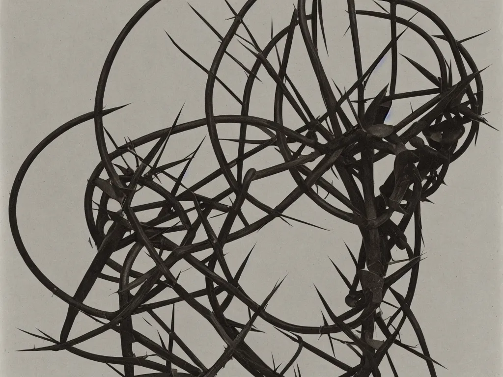 Prompt: humanoid round chair with thorns. karl blossfeldt, henri moore