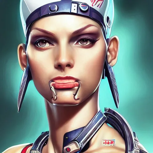 Image similar to tank girl, highly detailed, half android, power implants, body transmogrify, beautiful, mesmerising, look of desire, loving stare, digital painting, trending on artstation, concept art, 4 k, sharp focus, illustration, art by artgerm and magali villeneuve