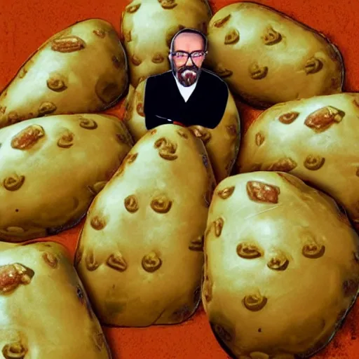 Image similar to gordon freeman as a jacket potato