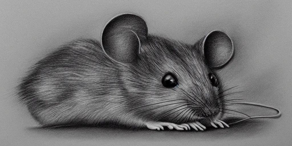 Image similar to a beautiful pencil drawing of one cartoon mouse; masterpiece; extremely highly detailed; ultra-realistic; trending on artstation